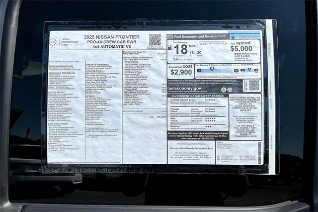 new 2025 Nissan Frontier car, priced at $50,221