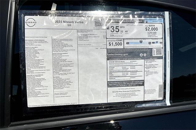 new 2025 Nissan Versa car, priced at $22,300