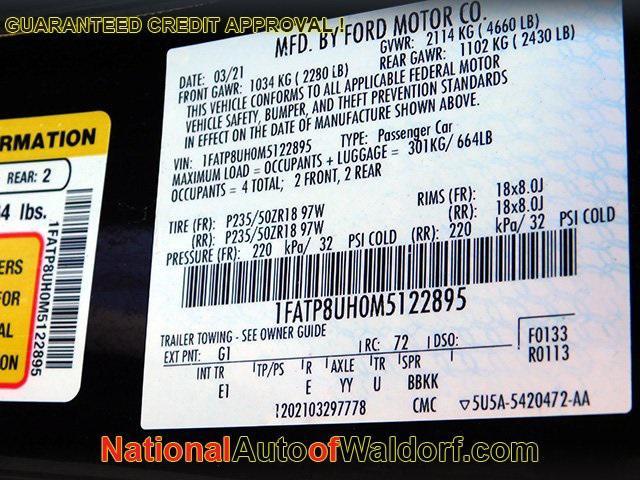 used 2021 Ford Mustang car, priced at $21,495