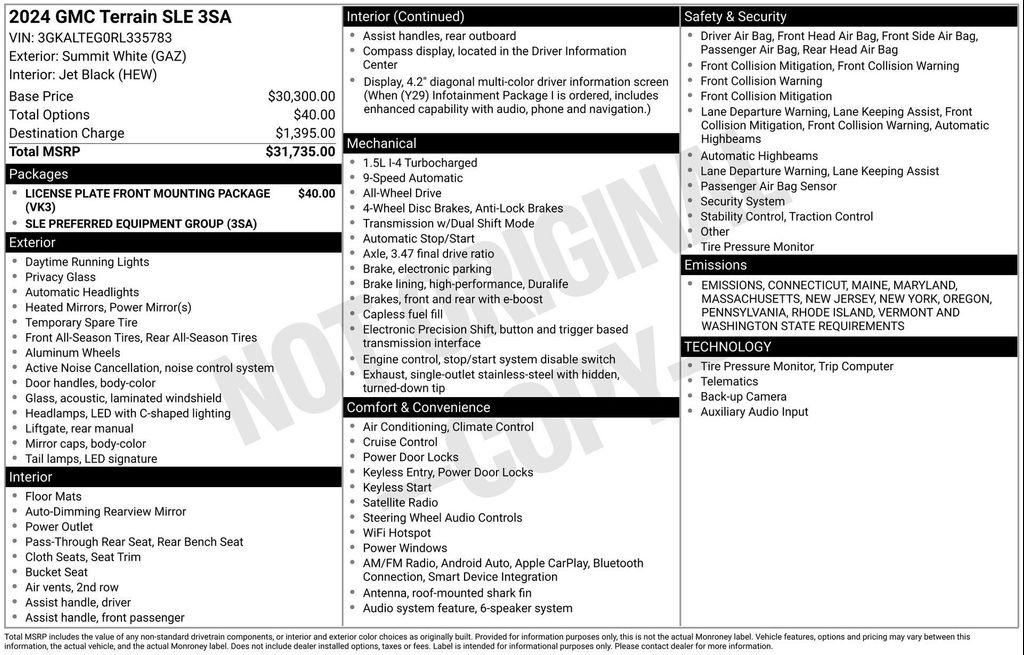 used 2024 GMC Terrain car, priced at $24,162