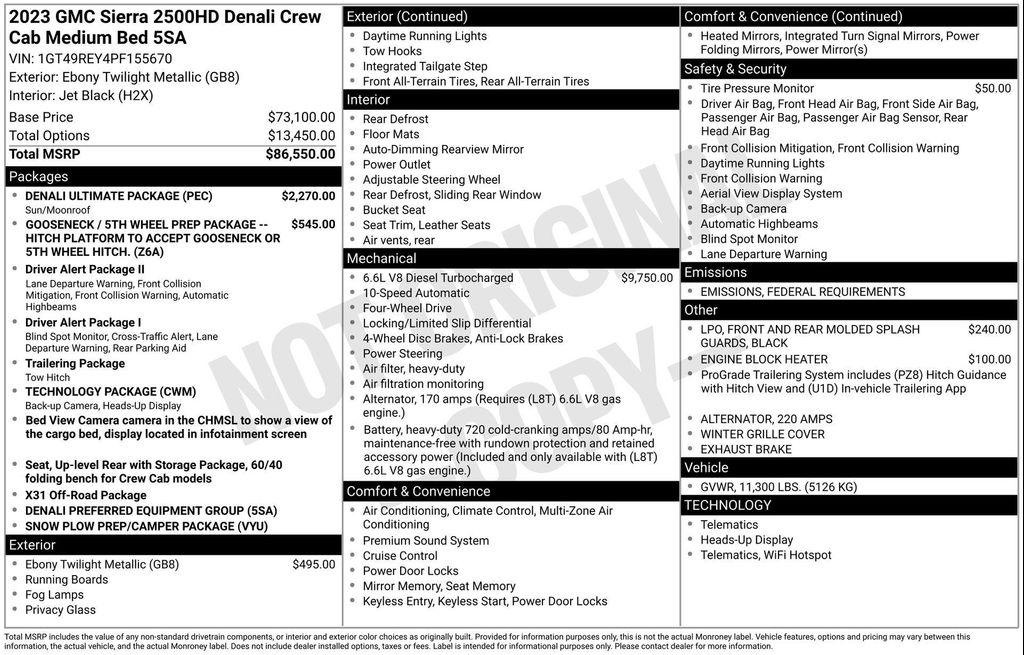 used 2023 GMC Sierra 2500 car, priced at $64,977