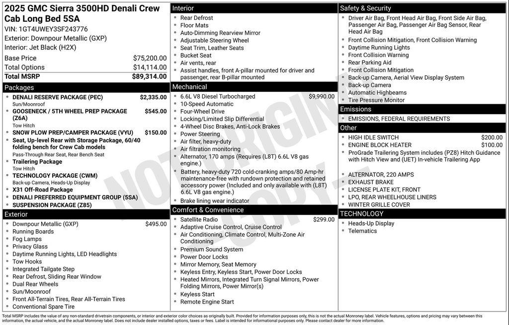 new 2025 GMC Sierra 3500 car, priced at $84,931