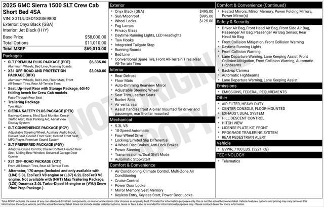 new 2025 GMC Sierra 1500 car, priced at $58,577