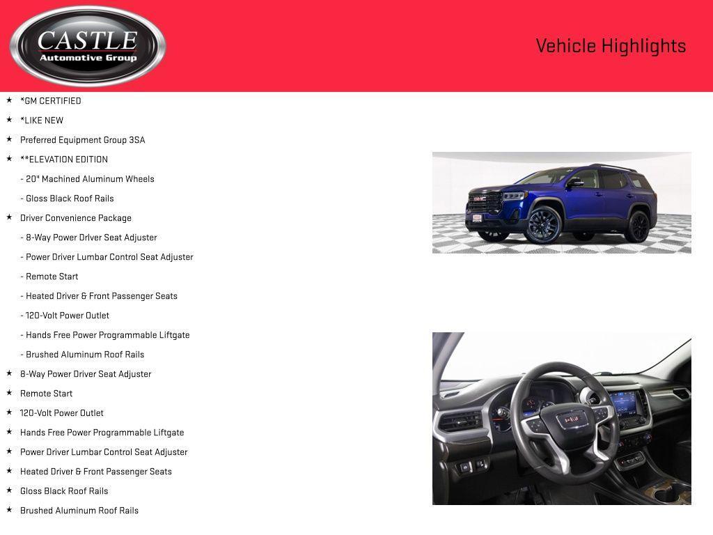 used 2023 GMC Acadia car, priced at $26,977