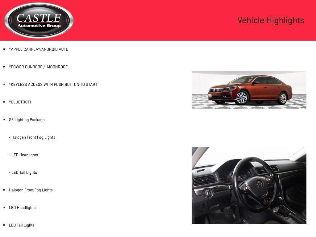 used 2018 Volkswagen Passat car, priced at $11,677