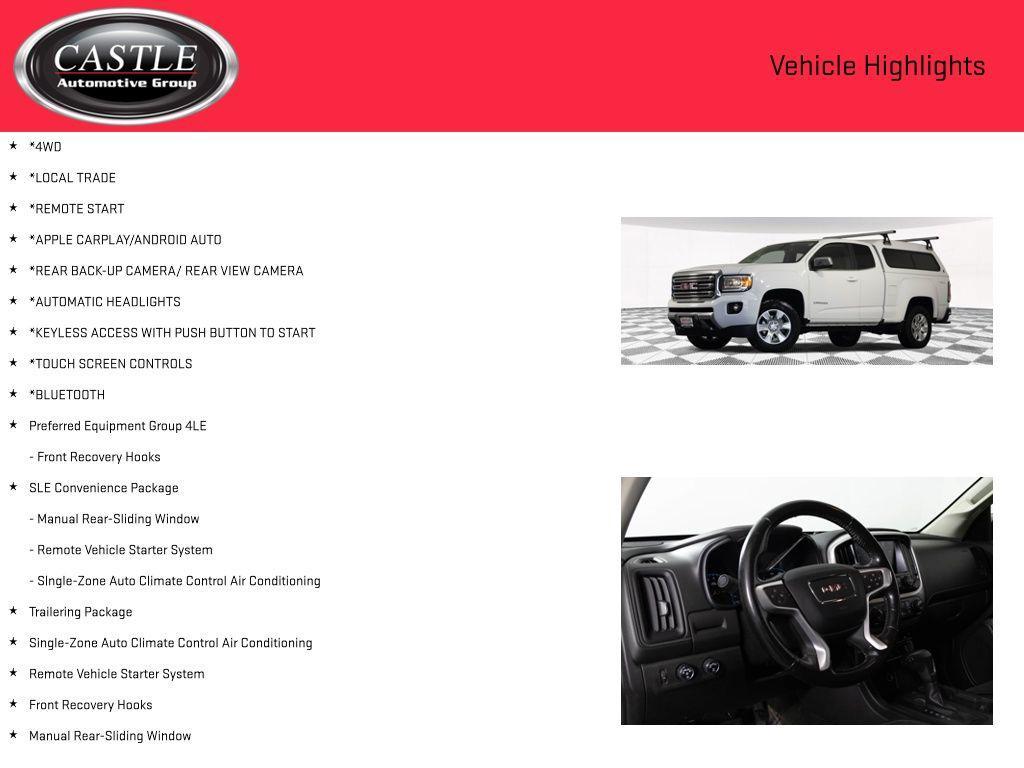 used 2017 GMC Canyon car, priced at $18,177