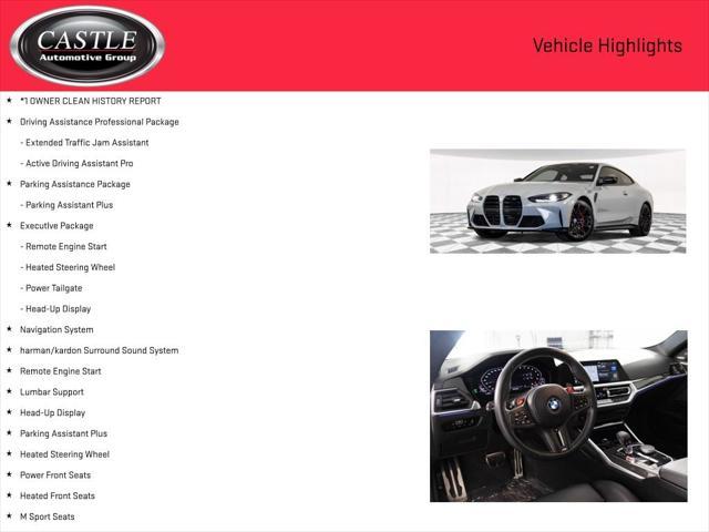 used 2023 BMW M4 car, priced at $77,977