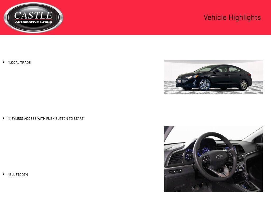 used 2019 Hyundai Elantra car, priced at $13,677