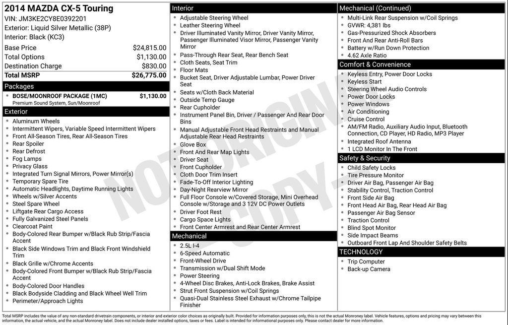 used 2014 Mazda CX-5 car, priced at $13,977