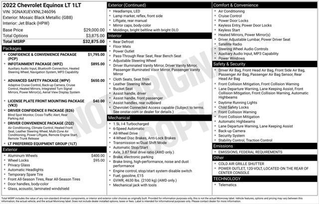 used 2022 Chevrolet Equinox car, priced at $21,977