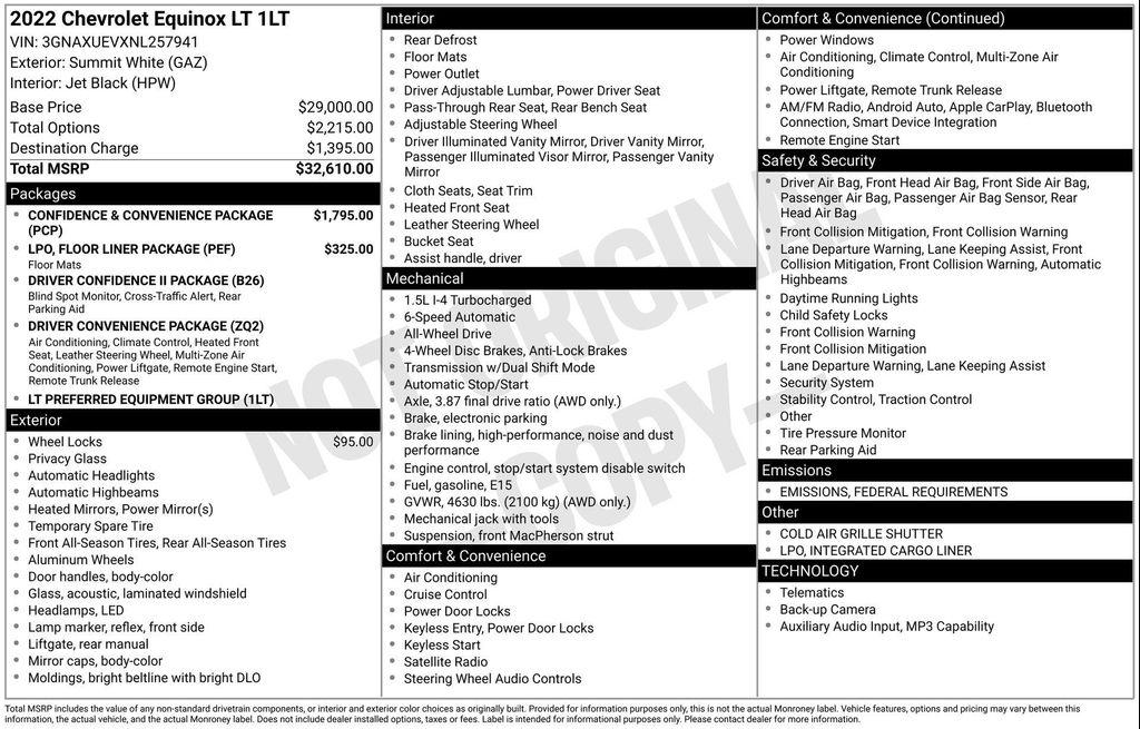 used 2022 Chevrolet Equinox car, priced at $22,025