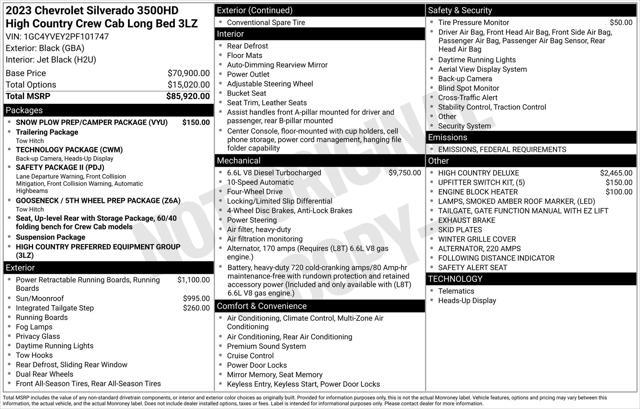 used 2023 Chevrolet Silverado 3500 car, priced at $69,177