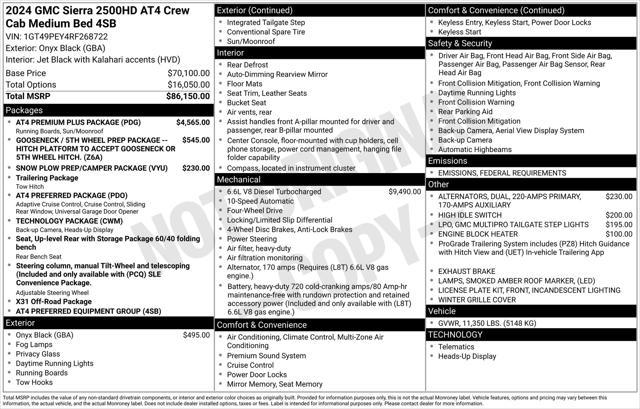 used 2024 GMC Sierra 2500 car, priced at $72,977