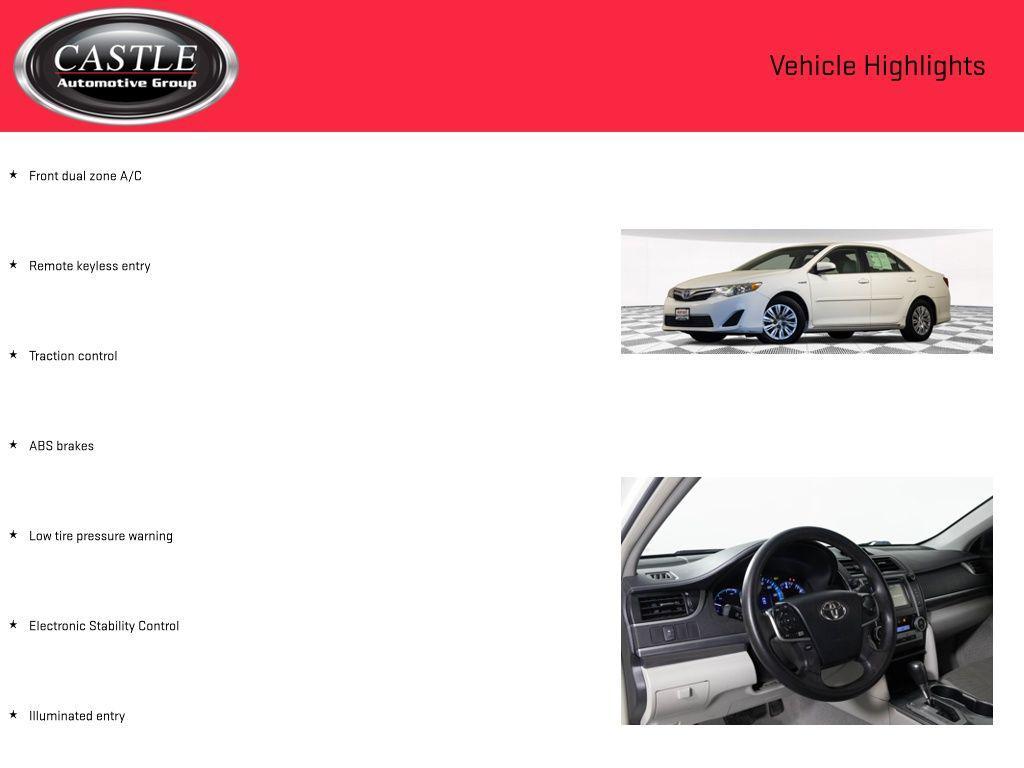 used 2013 Toyota Camry Hybrid car, priced at $10,864