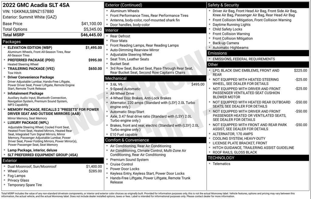 used 2022 GMC Acadia car, priced at $30,277