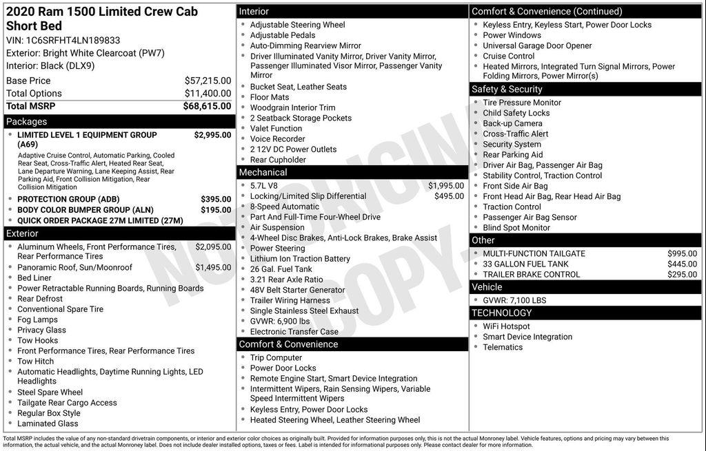 used 2020 Ram 1500 car, priced at $33,277