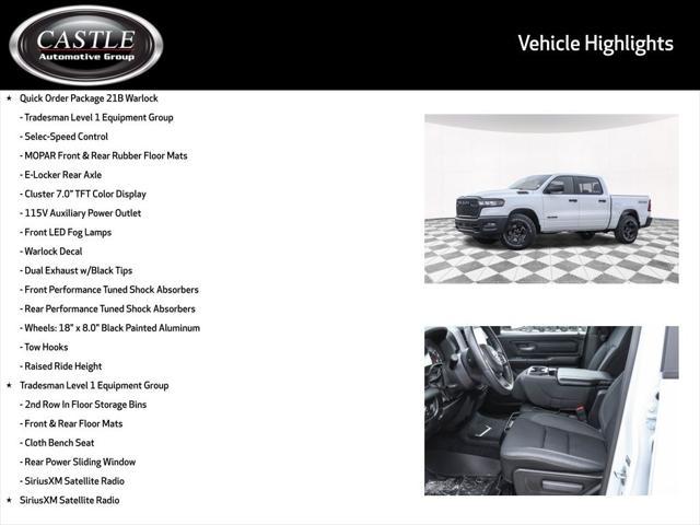 new 2025 Ram 1500 car, priced at $47,425