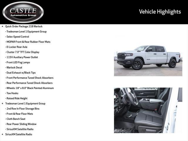 new 2025 Ram 1500 car, priced at $45,125