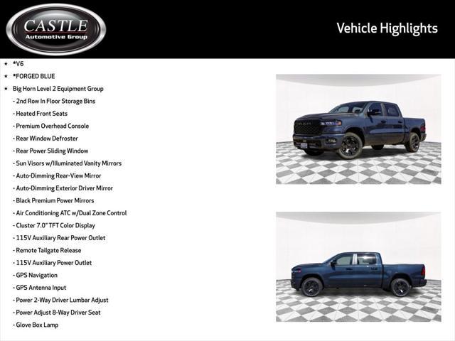 new 2025 Ram 1500 car, priced at $46,202