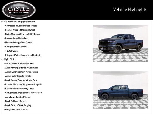 new 2025 Ram 1500 car, priced at $46,202