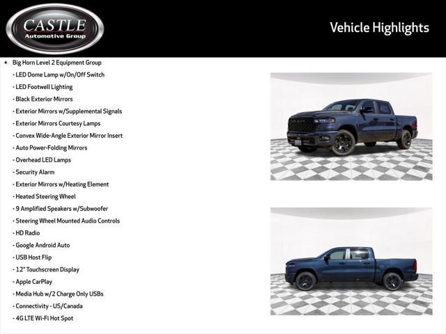 new 2025 Ram 1500 car, priced at $46,202