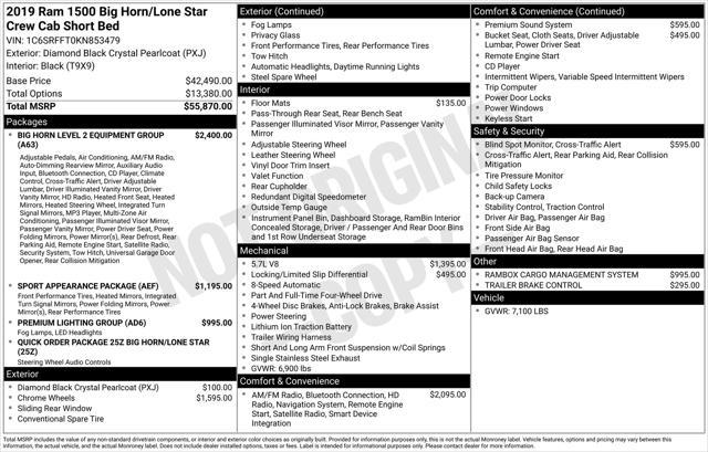used 2019 Ram 1500 car, priced at $28,677