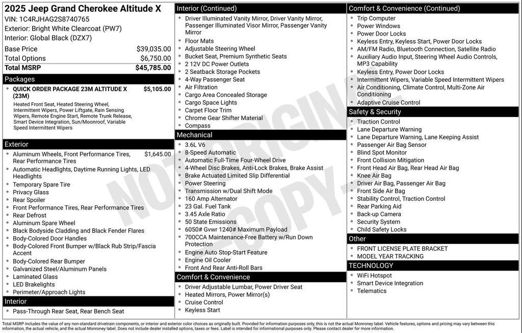 new 2025 Jeep Grand Cherokee car, priced at $39,966