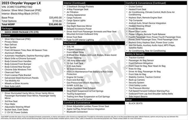 used 2023 Chrysler Voyager car, priced at $22,977