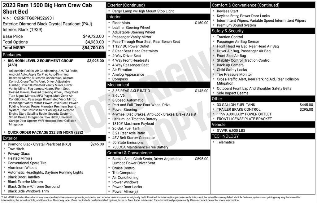 used 2023 Ram 1500 car, priced at $34,977