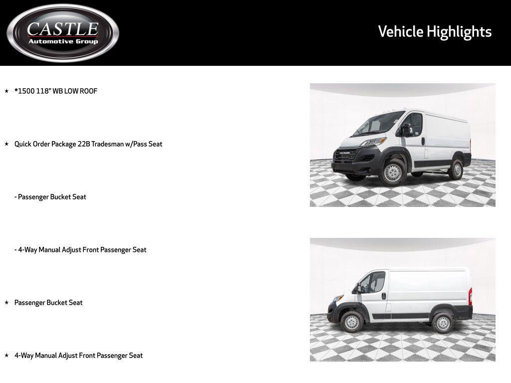 new 2025 Ram ProMaster 1500 car, priced at $37,880