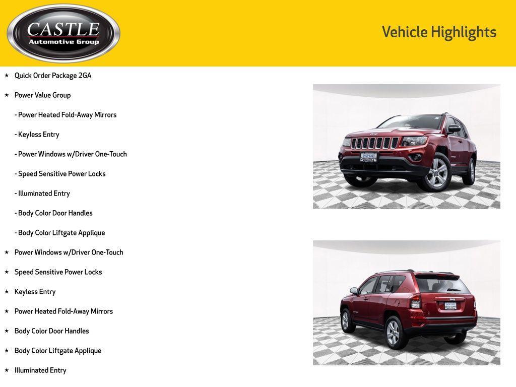 used 2015 Jeep Compass car, priced at $7,977