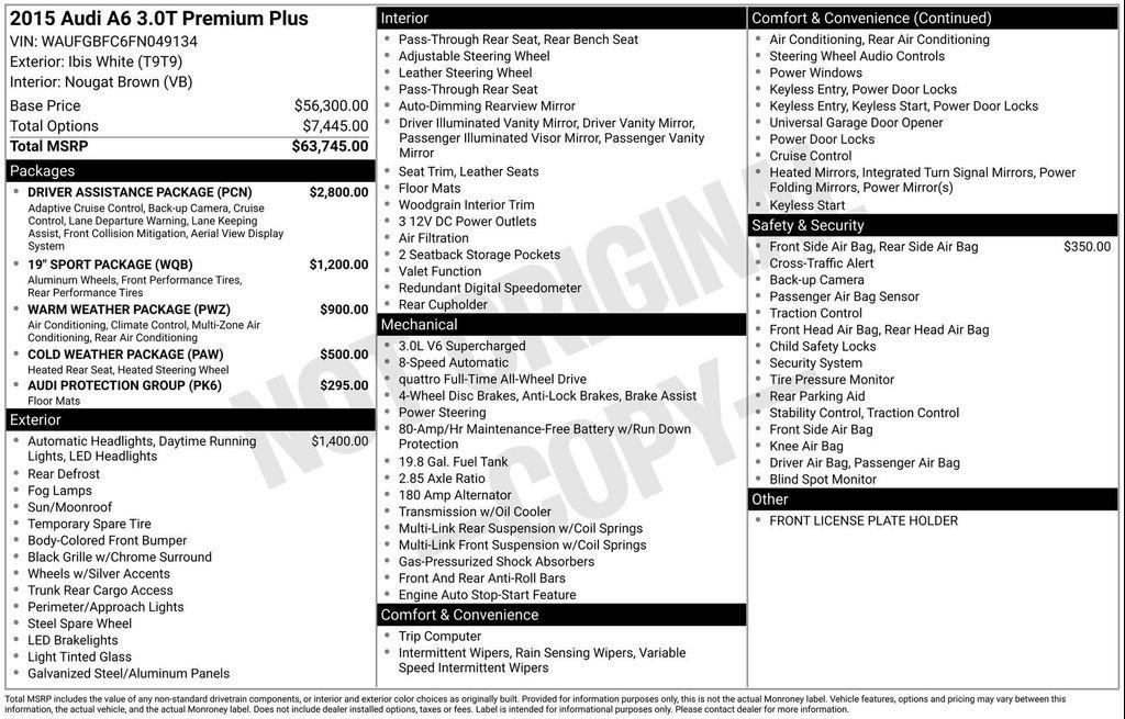 used 2015 Audi A6 car, priced at $15,377
