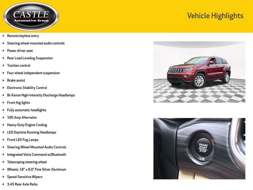 used 2021 Jeep Grand Cherokee car, priced at $23,377