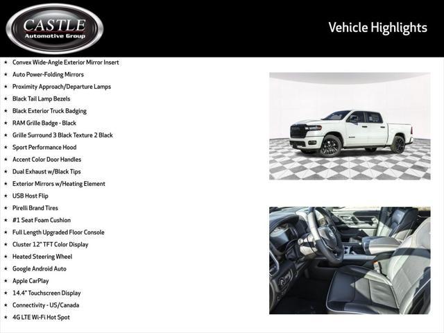 new 2025 Ram 1500 car, priced at $61,661