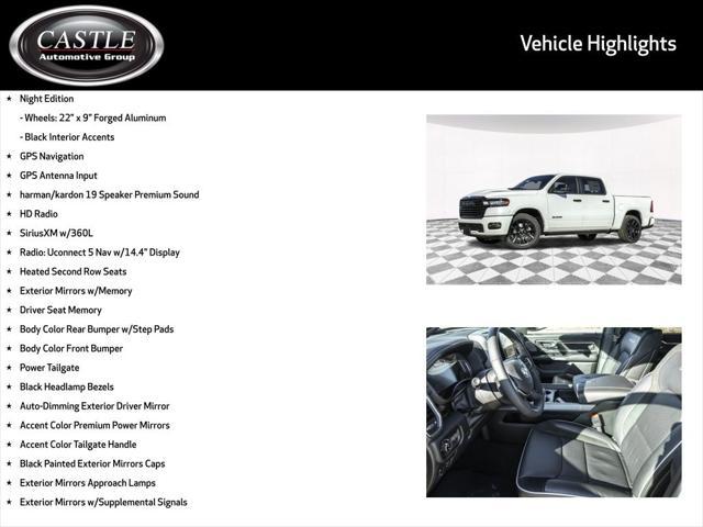 new 2025 Ram 1500 car, priced at $61,661