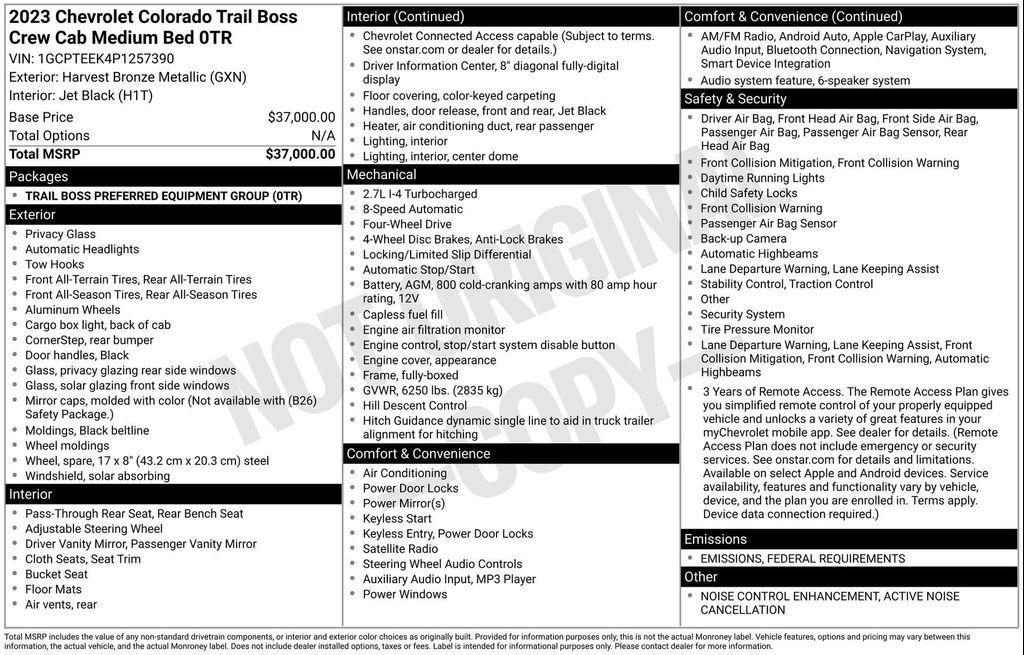 used 2023 Chevrolet Colorado car, priced at $36,977