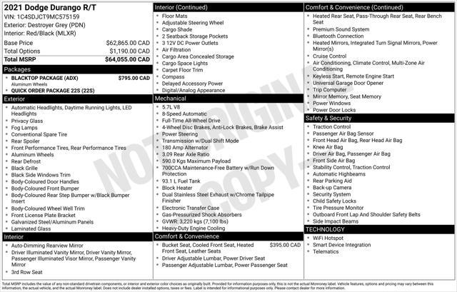 used 2021 Dodge Durango car, priced at $37,877