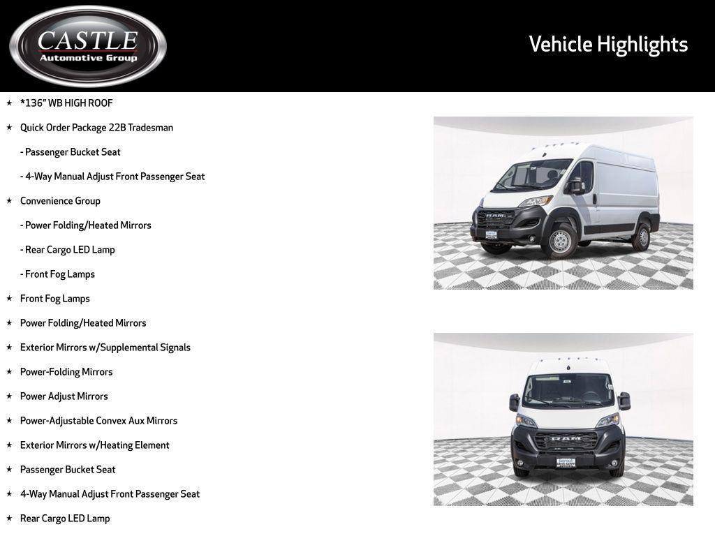new 2026 Ram ProMaster 2500 car, priced at $52,750