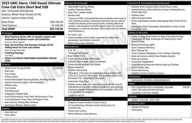 used 2023 GMC Sierra 1500 car, priced at $62,377