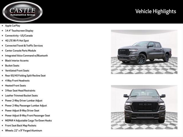 new 2025 Ram 1500 car, priced at $62,226