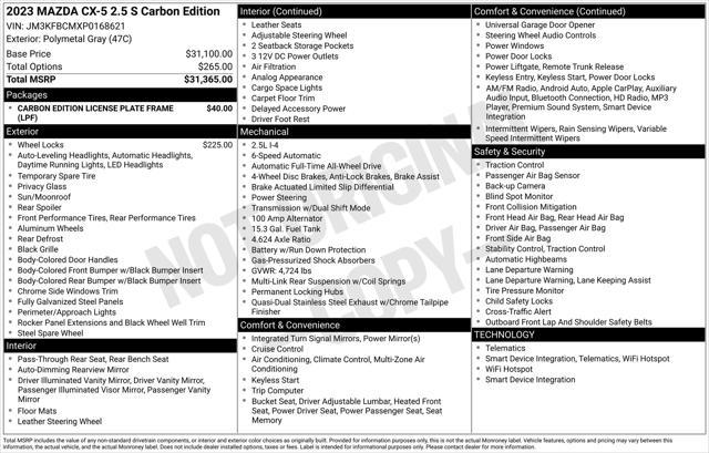 used 2023 Mazda CX-5 car, priced at $27,277