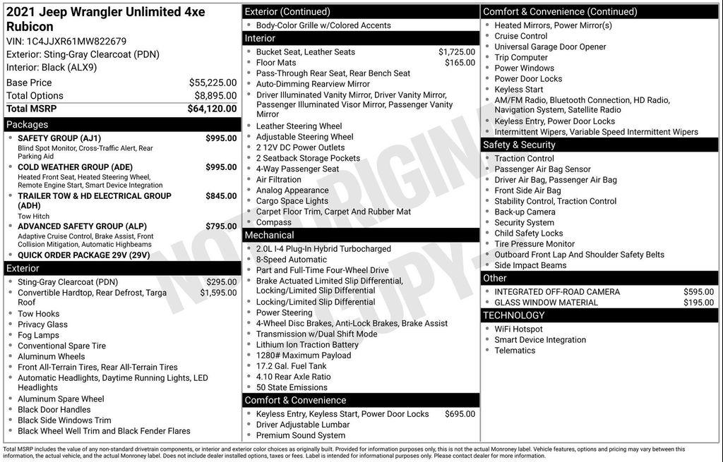 used 2021 Jeep Wrangler Unlimited 4xe car, priced at $33,977