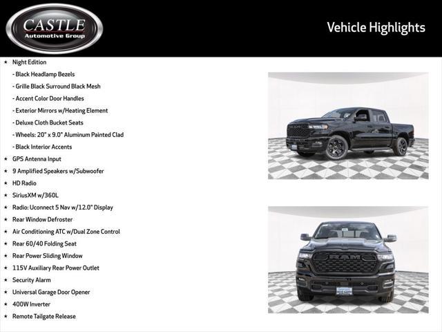 new 2025 Ram 1500 car, priced at $50,343