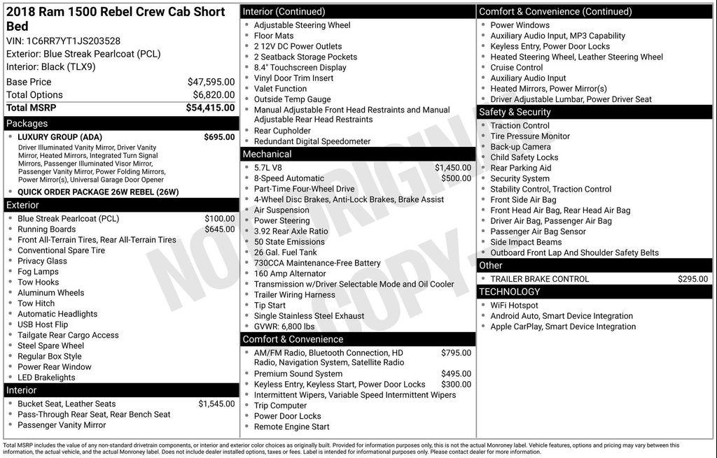 used 2018 Ram 1500 car, priced at $29,977