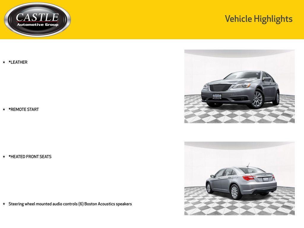 used 2013 Chrysler 200 car, priced at $9,977