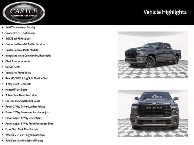 new 2025 Ram 1500 car, priced at $62,011