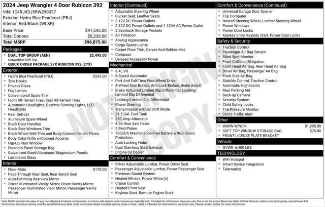 new 2024 Jeep Wrangler car, priced at $90,588