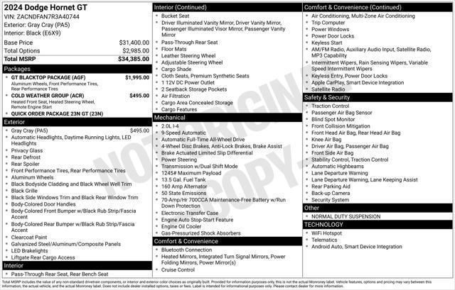 new 2024 Dodge Hornet car, priced at $25,977