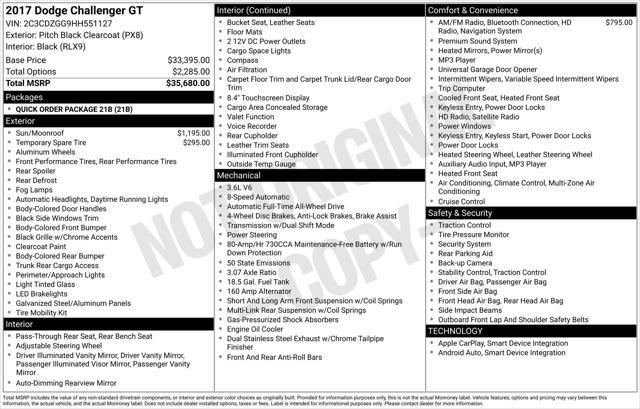 used 2017 Dodge Challenger car, priced at $16,877