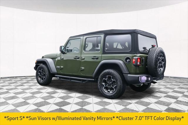 used 2021 Jeep Wrangler Unlimited car, priced at $24,377